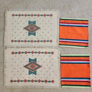 SOUTHWEST NATIVE DECOR PLACEMATS (2)  DISPLAY MATS (2)
